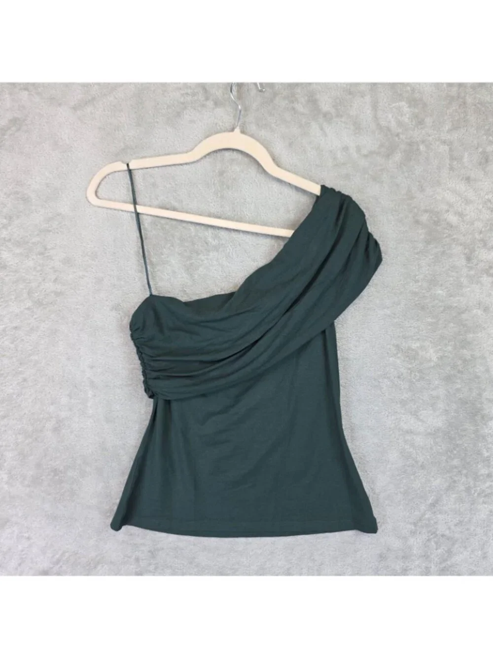 Banana Republic Tank Top Womens XS Green One Shoulder Jersey Summer Party